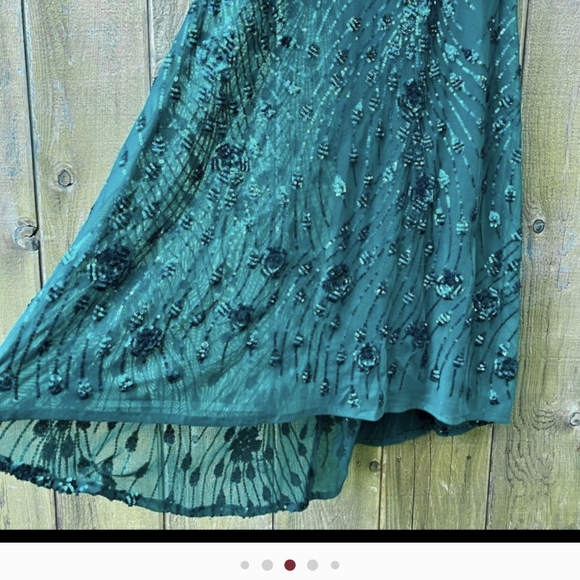 Lulus Photo Finish Forest Green Sequin Lace-Up Maxi Dress XL - Picture 9 of 13